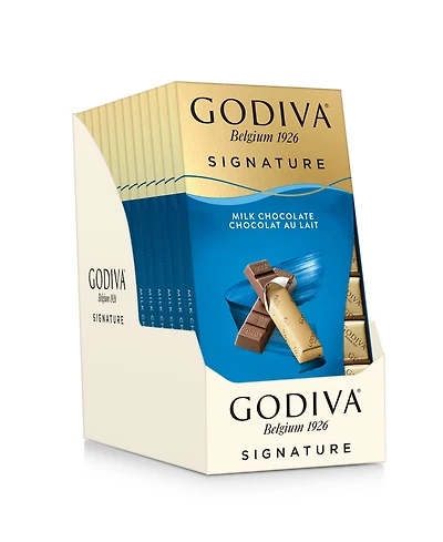 Godiva Signature Milk Chocolate Mini Bars, Set of 12
