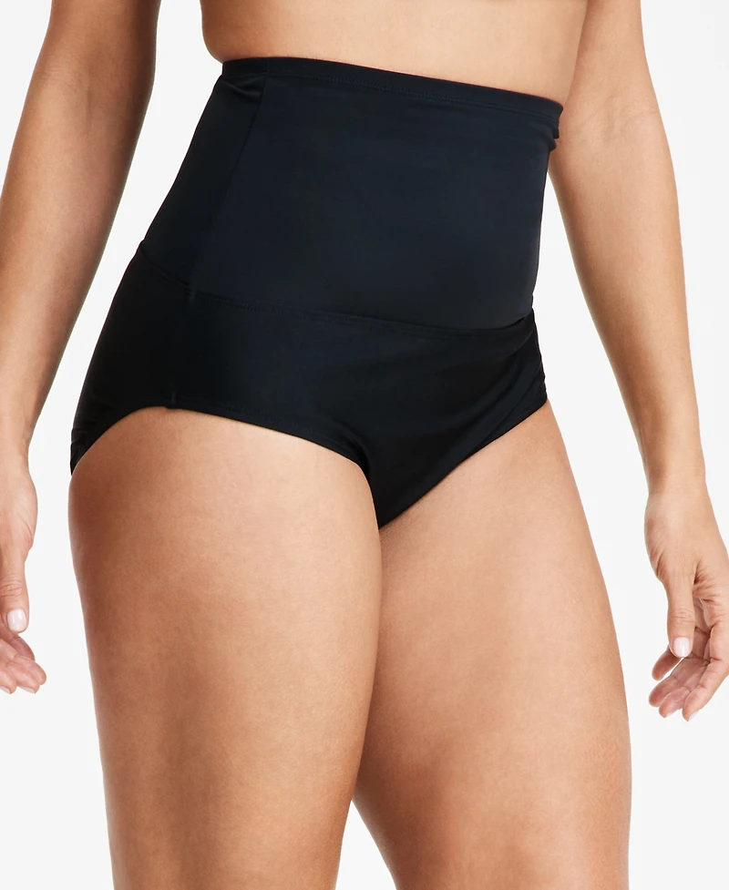Island Escape High-Waist Tummy Control-Top Bikini Bottoms, Created for Macy's