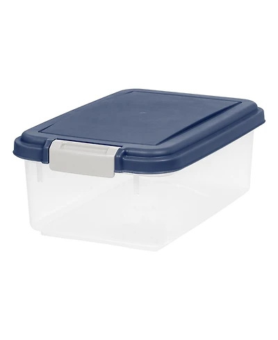 Iris 12qt/10lbs Airtight Pet Food Storage Container, Navy