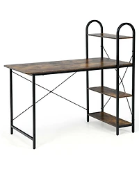 48-Inch Reversible Computer Desk with Storage Shelf