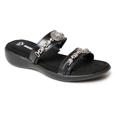 Minnetonka Women's Brenn Embellished Slide Sandals