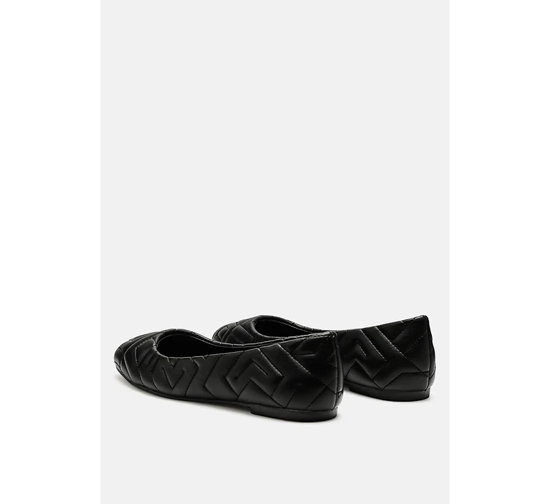 janice quilted ballerina flats