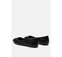 janice quilted ballerina flats