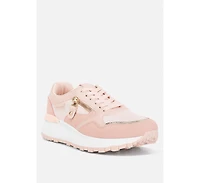 Juliette chain detailing lace up sneakers