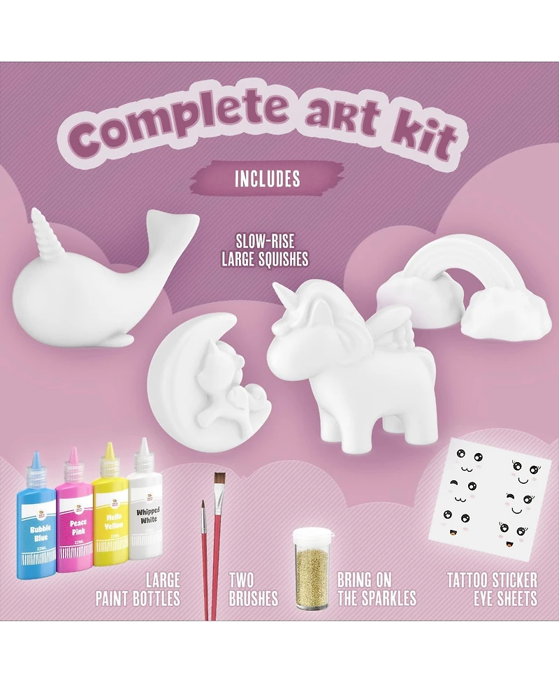 Unicorn Gifts for Girls | Arts and Crafts for Girls Ages 6-8-12 | Paint Your Own Squishies | Unicorn Toys Squishy Painting Kit | Arts & Crafts Tween G