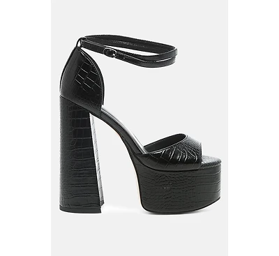 Alice Croc Platform Heeled Sandals