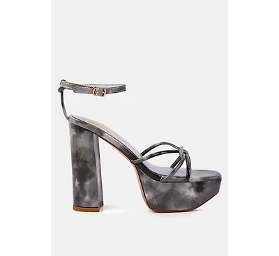 Prisma Tie-Dye High Platform Heeled Sandals
