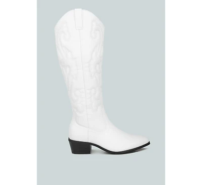 reyes patchwork studded cowboy boots