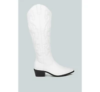 reyes patchwork studded cowboy boots