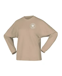 Women's Fanatics Tan Houston Astros Branded Fleece Pullover Sweatshirt