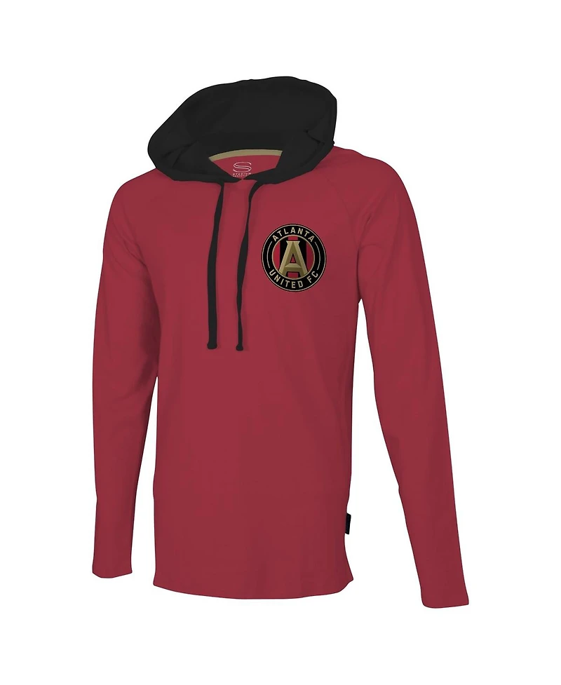 Men's Stadium Essentials Red Atlanta United Fc Tradition Raglan Hoodie Long Sleeve T-shirt