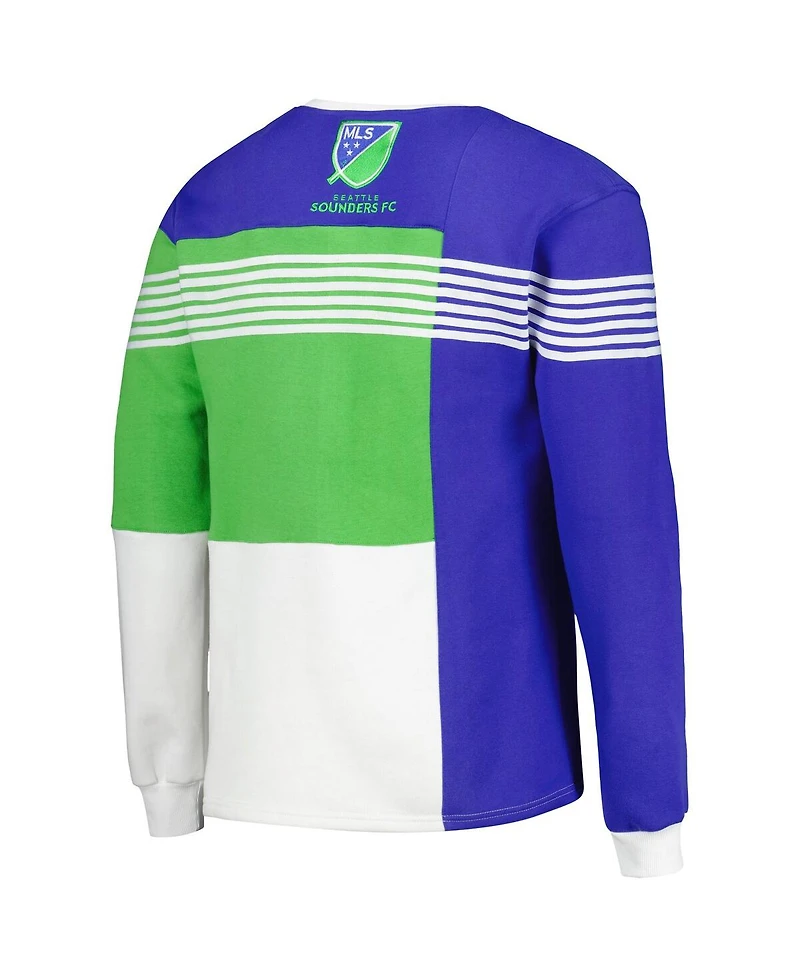 Men's Blue Seattle Sounders Fc Logo Pullover Sweatshirt