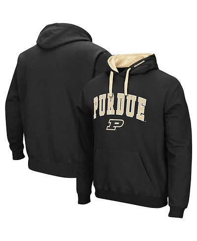 Men's Colosseum Black Purdue Boilermakers Big and Tall Arch Logo 2.0 Pullover Hoodie