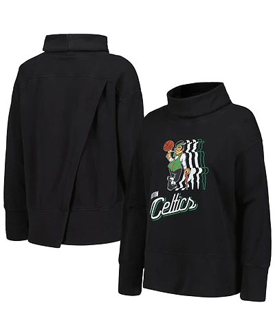 Women's LevelWear Black Boston Celtics Sunset Pullover Sweatshirt