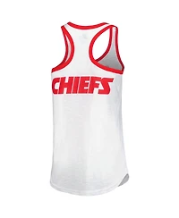 Women's G-iii 4Her by Carl Banks White Kansas City Chiefs Tater Racerback Tank Top