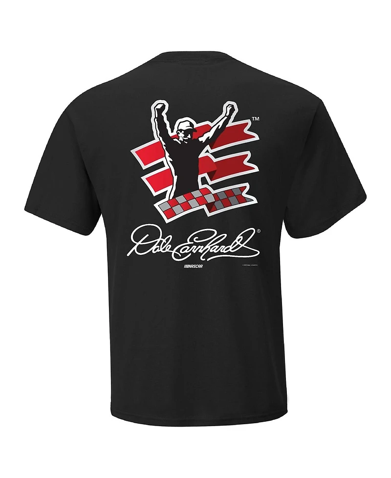 Men's Checkered Flag Sports Black Dale Earnhardt Champions Wear T-shirt