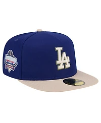 Men's New Era Royal Los Angeles Dodgers Canvas A-Frame 59FIFTY Fitted Hat