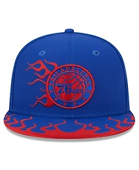 Men's New Era Royal Philadelphia 76ers 2024 Nba All-Star Game Rally Drive Flames 9FIFTY Snapback Hat