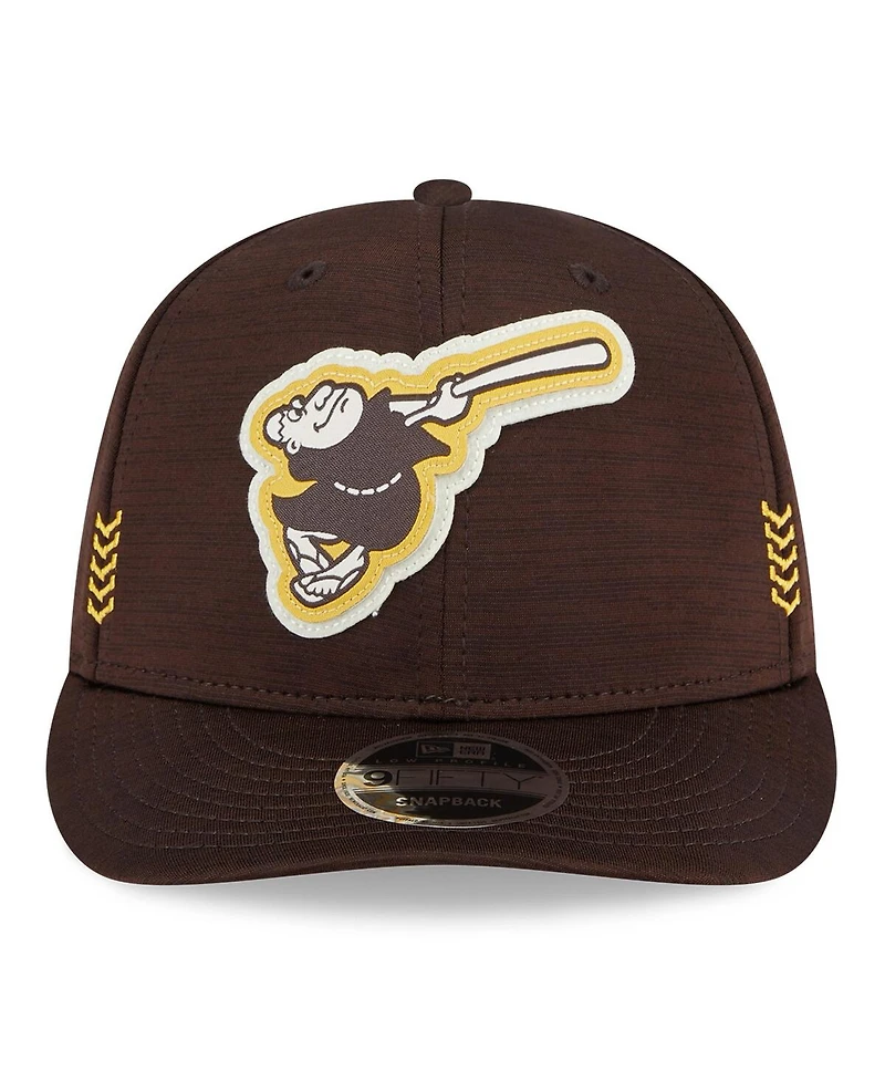 Men's New Era Brown San Diego Padres 2024 Clubhouse Low Profile 59FIFTY Snapback Hat