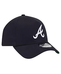 Men's New Era Navy Atlanta Braves Team Color A-Frame 9FORTY Adjustable Hat