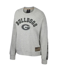 Women's Colosseum Heather Gray Georgia Bulldogs Oht Military-Inspired Appreciation Flag Rank Dolman Pullover Sweatshirt