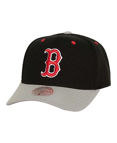 Men's Mitchell & Ness Black Boston Red Sox Bred Pro Adjustable Hat