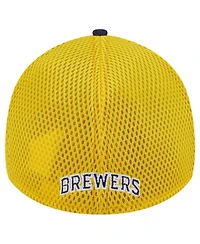 Men's New Era Navy Milwaukee Brewers Neo 39THIRTY Flex Hat