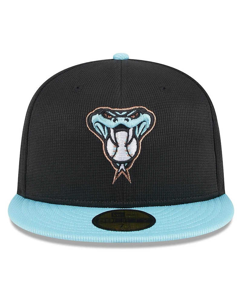 Men's New Era Black Arizona Diamondbacks 2024 Batting Practice 59FIFTY Fitted Hat