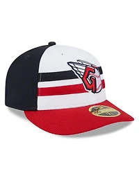 Men's New Era White Cleveland Guardians 2024 Batting Practice Low Profile 59FIFTY Fitted Hat