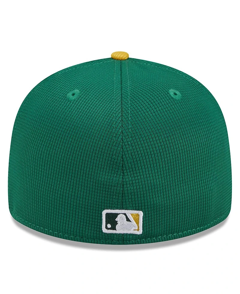 Men's New Era Kelly Green Oakland Athletics 2024 Batting Practice Low Profile 59FIFTY Fitted Hat