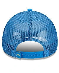 Men's New Era Powder Blue Los Angeles Chargers Caliber Trucker 9FORTY Adjustable Hat