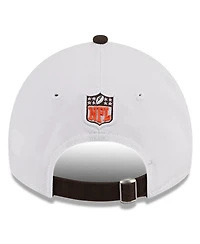 Men's New Era White, Brown Cleveland Browns 2023 Sideline 9TWENTY Adjustable Hat