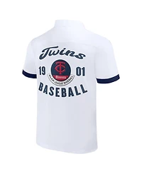Men's Darius Rucker Collection By Fanatics White Minnesota Twins Bowling Button-Up Shirt