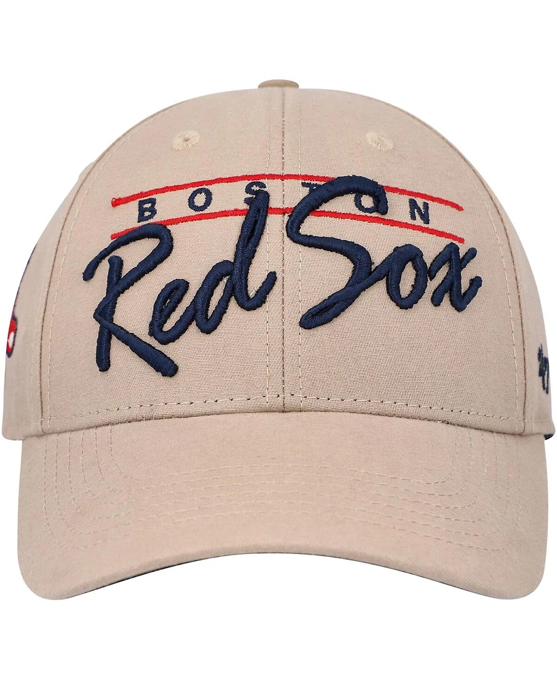 Men's '47 Brand Khaki Boston Red Sox Atwood Mvp Adjustable Hat