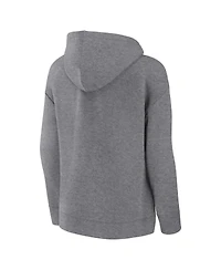 Women's Fanatics Heather Gray San Francisco Giants Script Favorite Lightweight Fitted Pullover Hoodie