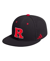 Men's adidas Black Rutgers Scarlet Knights On-Field Baseball Fitted Hat