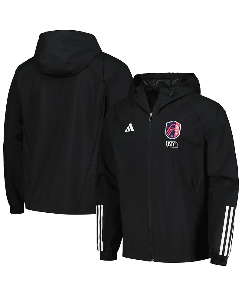 Men's adidas Black St. Louis City Sc 2024 All-Weather Raglan Full-Zip Jacket