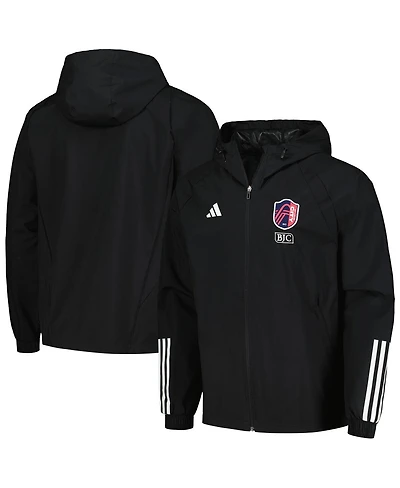 Men's adidas Black St. Louis City Sc 2024 All-Weather Raglan Full-Zip Jacket
