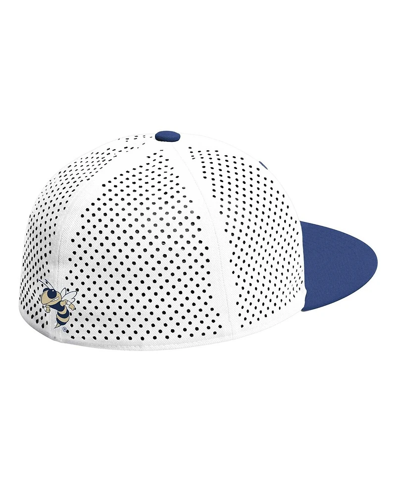 Men's adidas White Georgia Tech Yellow Jackets On-Field Baseball Fitted Hat