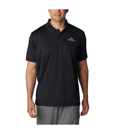 Men's Columbia Black Georgia Bulldogs Pfg Tamiami Omni-Shade Polo Shirt