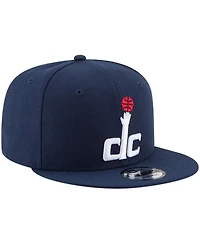 Men's New Era Navy Washington Wizards Official Team Color 9FIFTY Snapback Hat