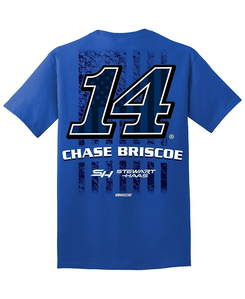 Men's Stewart-Haas Racing Team Collection Royal Chase Briscoe Flag T-shirt