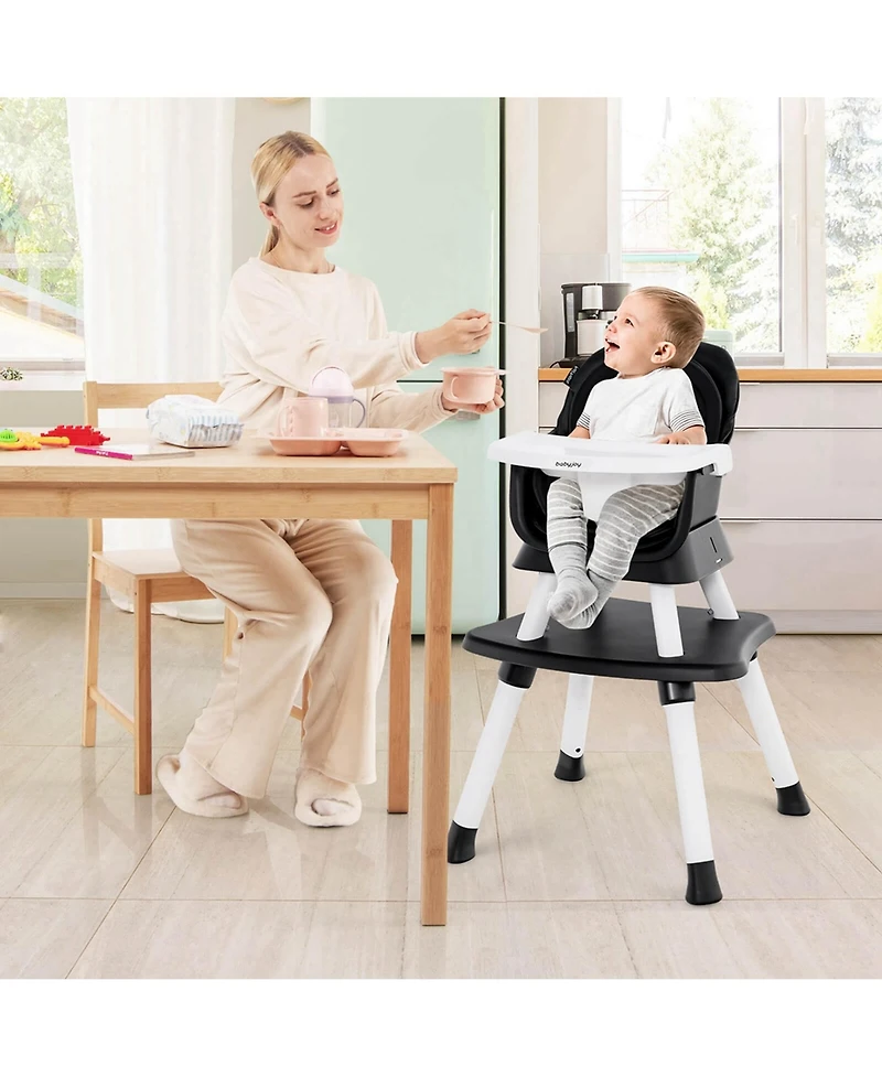 Costway Toddler 8-in-1 High Chair Convertible Dining Booster Seat w/ Removable Tray
