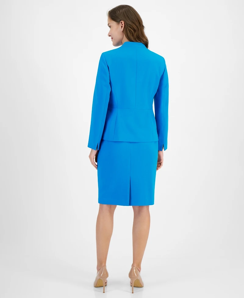 Le Suit Two-Button Jacket & Pencil Skirt Suit, Regular Petite