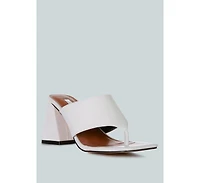 Muse Me Triangular Block Heel Thong Sandals