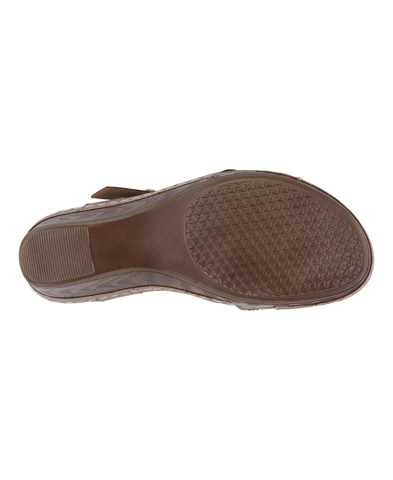 Gc Shoes Women's Monaco Crisscross Wedge Sandals