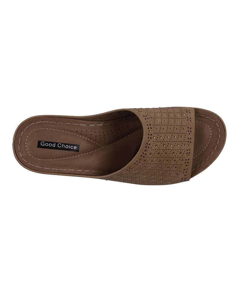 Gc Shoes Women's Atlanta Studded Comfort Wedge Sandals
