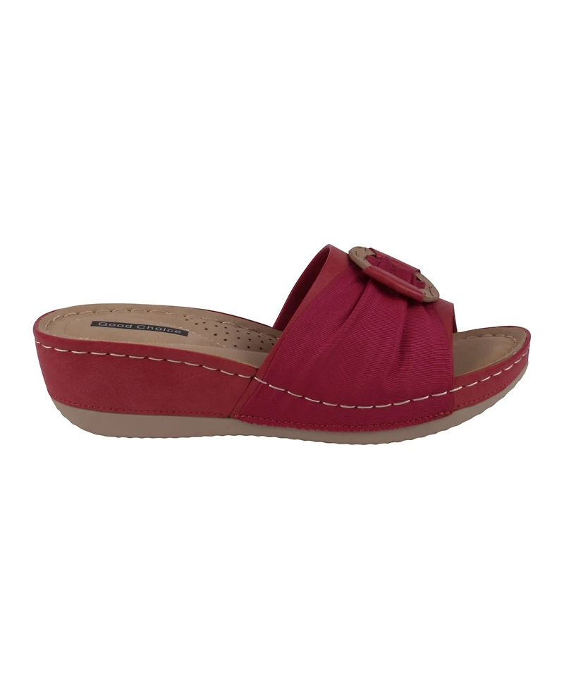 Gc Shoes Women's Ellen Comfort Slip On Wedge Sandals