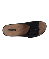 Gc Shoes Women's Hamden Buckle Comfort Flat Sandals