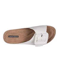 Gc Shoes Women's Hamden Buckle Comfort Flat Sandals